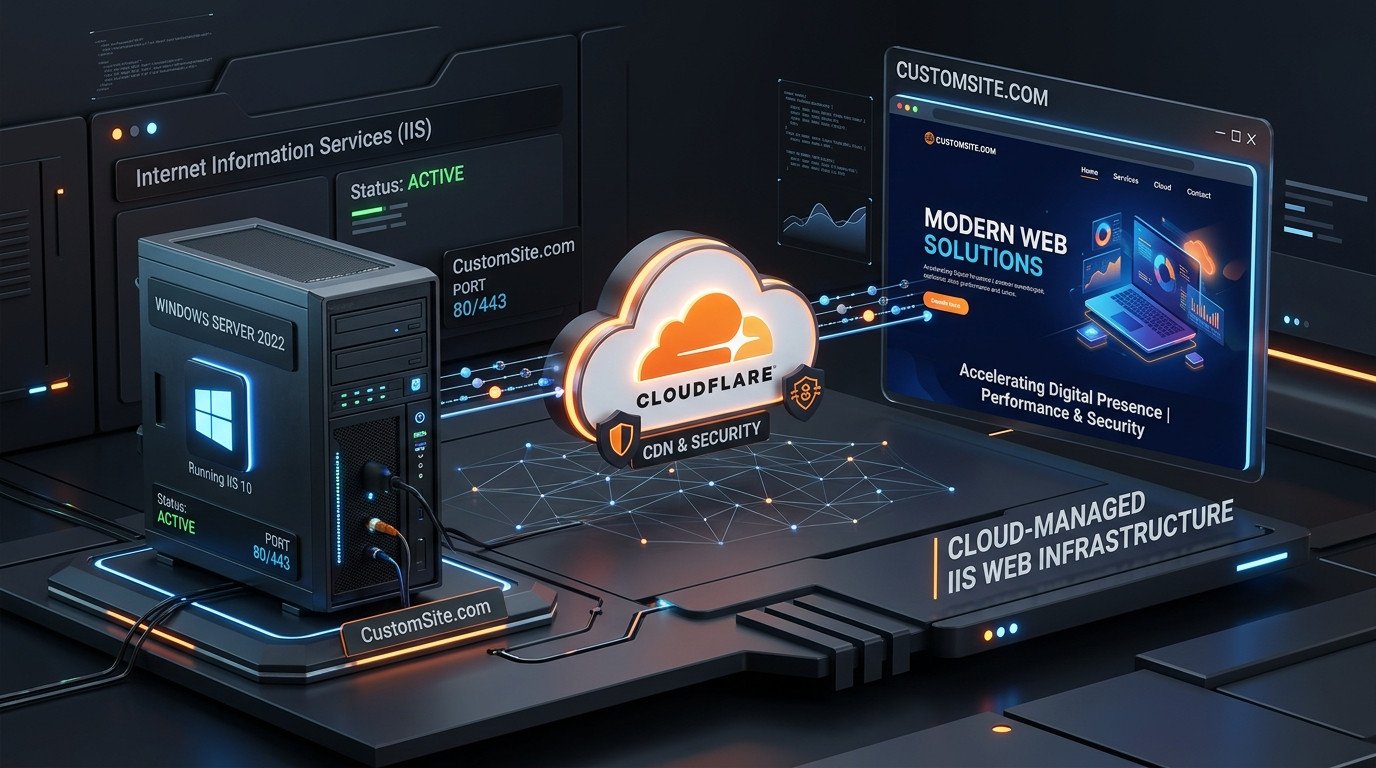 Cómo alojar tu propia web en Windows con IIS y Cloudflare sin IP estática